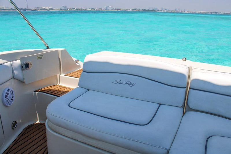 27 FT - SEARAY SUNDANCER- LBT - UP TO 8 PAX - STARTING FROM $10,000 MXN -ISLA MUJERES