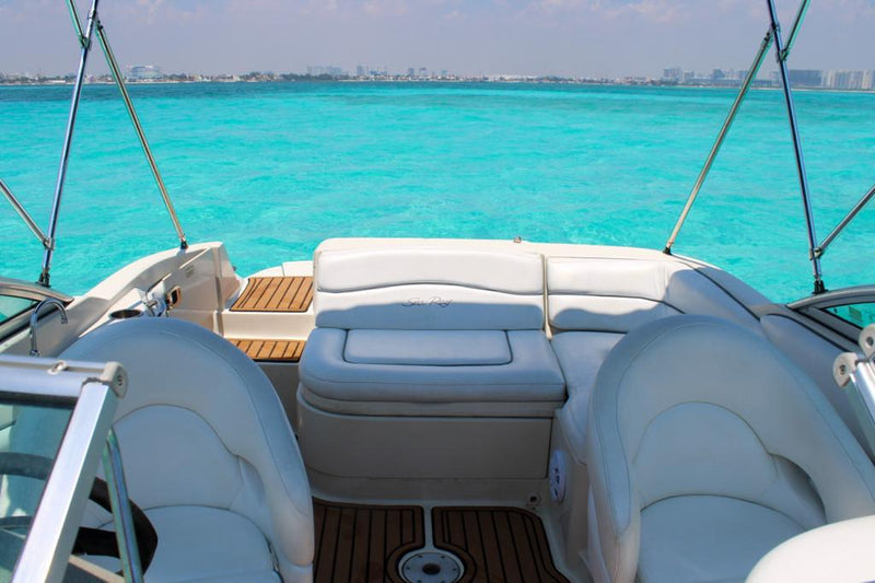 27 FT - SEARAY SUNDANCER- LBT - UP TO 8 PAX - STARTING FROM $10,000 MXN -ISLA MUJERES